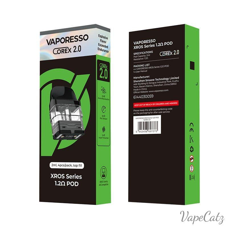 Vaporesso XROS Corex 2.0 Series Pod Cartridge for Xros 2ml / 3ml (4pcs/pack) Coil Vaporesso 1.2 Top Fill 2ml