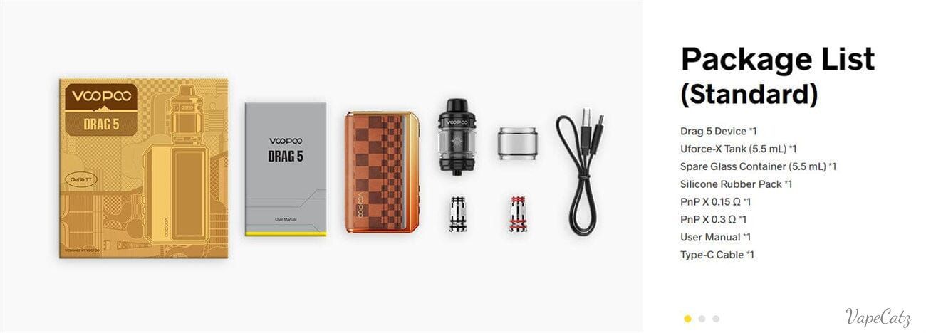 Voopoo Drag 5 177W Box Mod Kit with Uforce-X Tank Atomizer 5.5ml Classic Collection Classic Collection
