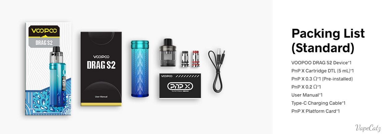 Voopoo Drag S2 60W Box Mod Kit with PnP X Cartridge DTL / MTL 2500mAh 5ml Classic Collection Classic Collection
