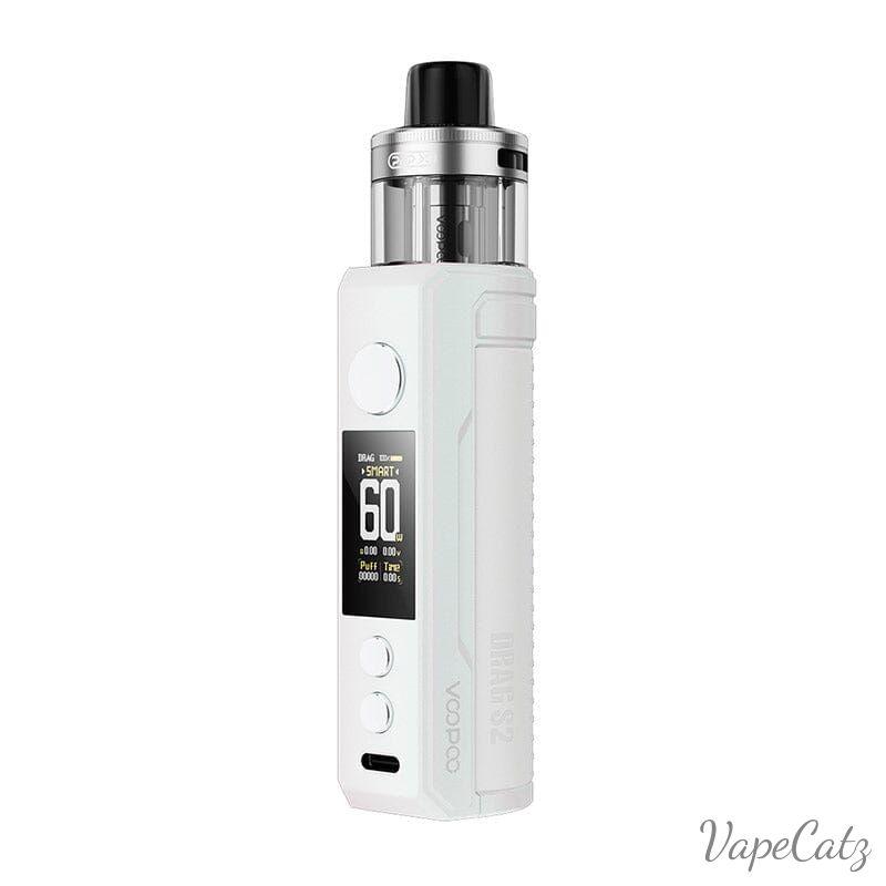 Voopoo Drag S2 60W Box Mod Kit with PnP X Cartridge DTL / MTL 2500mAh 5ml Classic Collection Classic Collection Pearl White S2