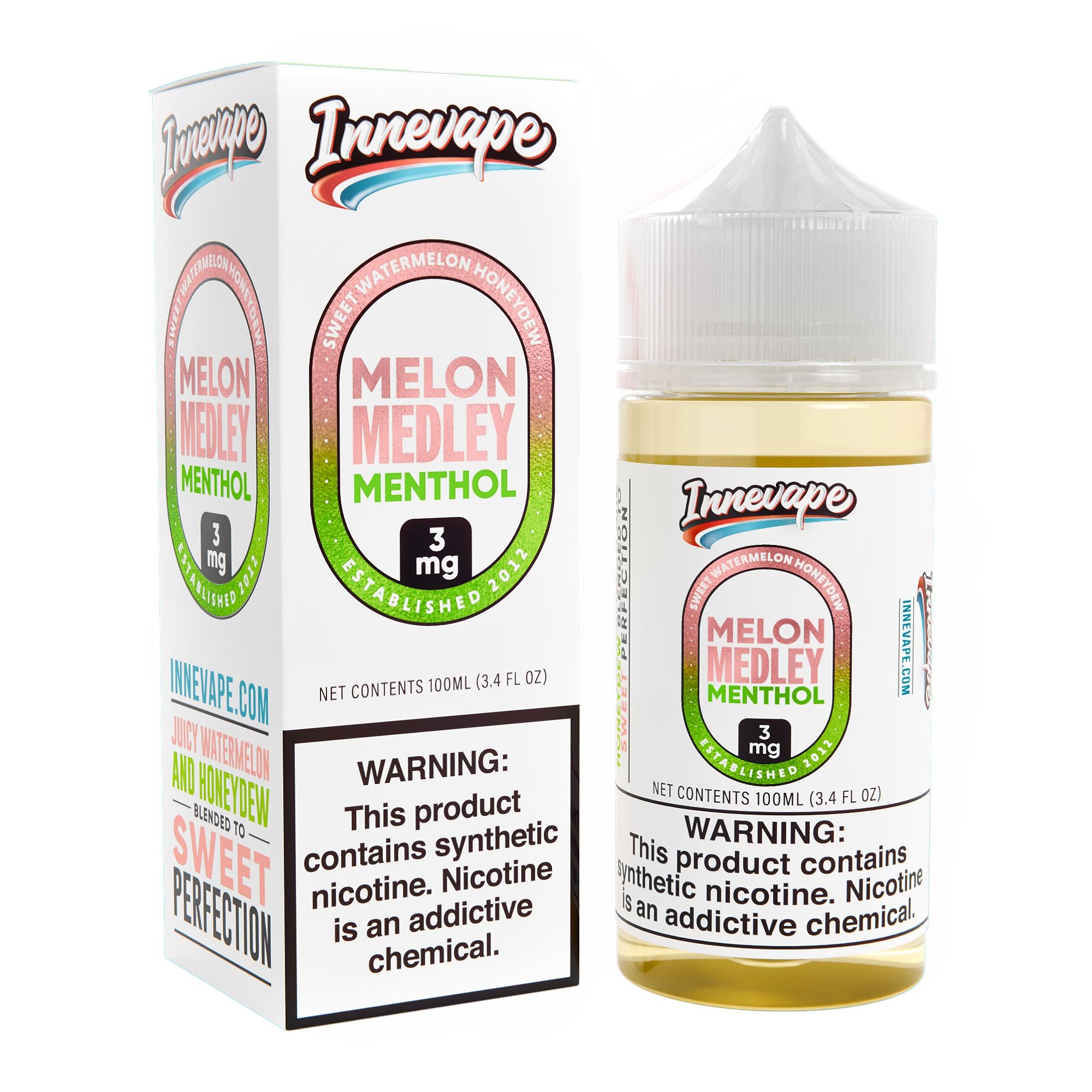 Whatamelon or Melon Medley and Menthol too! E-Liquid INNEVAPE