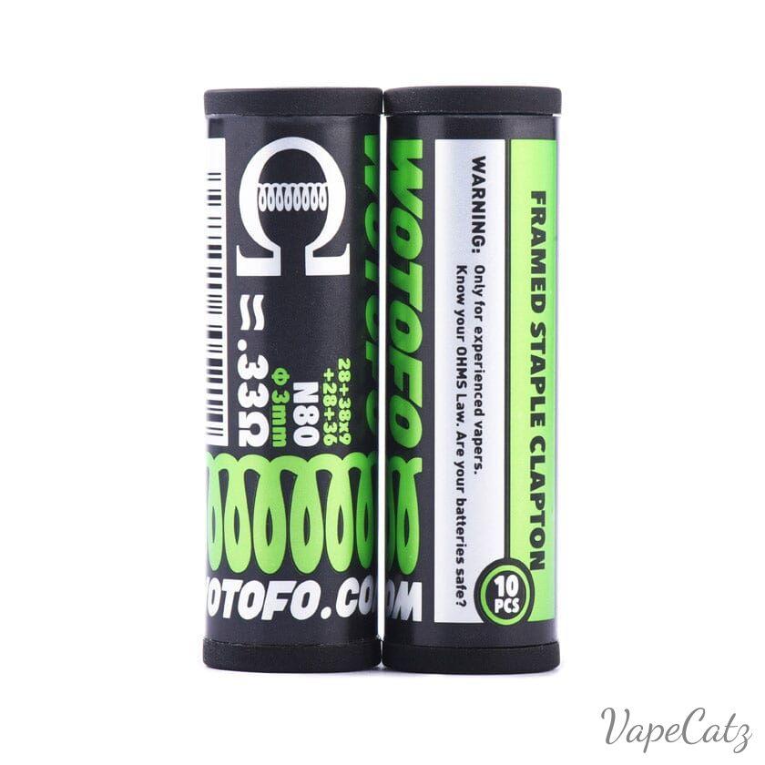 Wotofo Wire - pre built coils - 10 pack Vape Accessories Wire Framed Staple Clapton 0.33