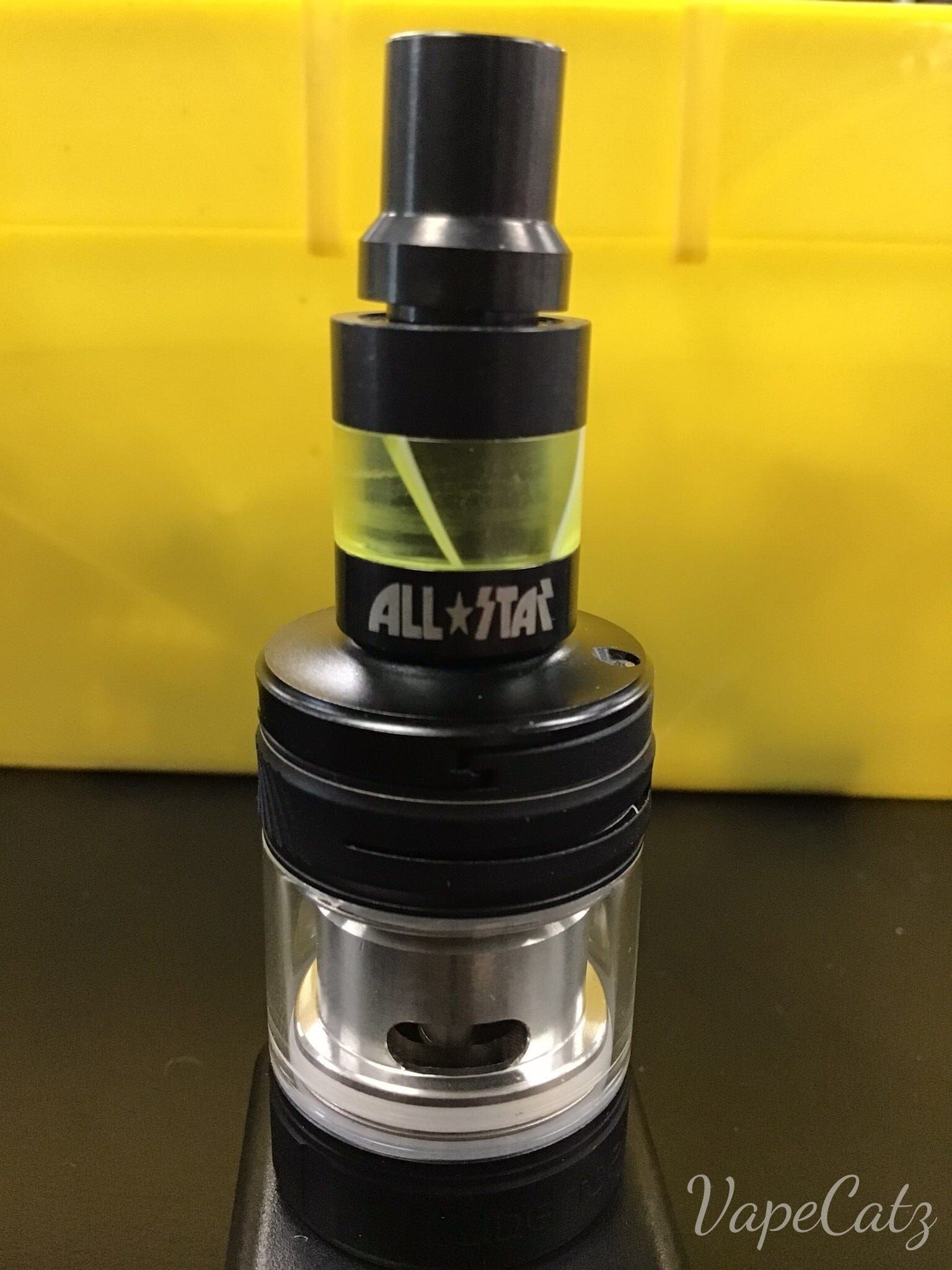 510 All-Star Double Tip Replacement Drip Tip CB2g Vape Accessories 510 Replacement Tips Black w Yellow Resin