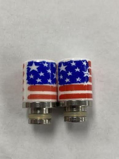 510 Ceramic Stainless Steel Drip Tip America CB2A Vape Accessories 510 Replacement Tips American Flag