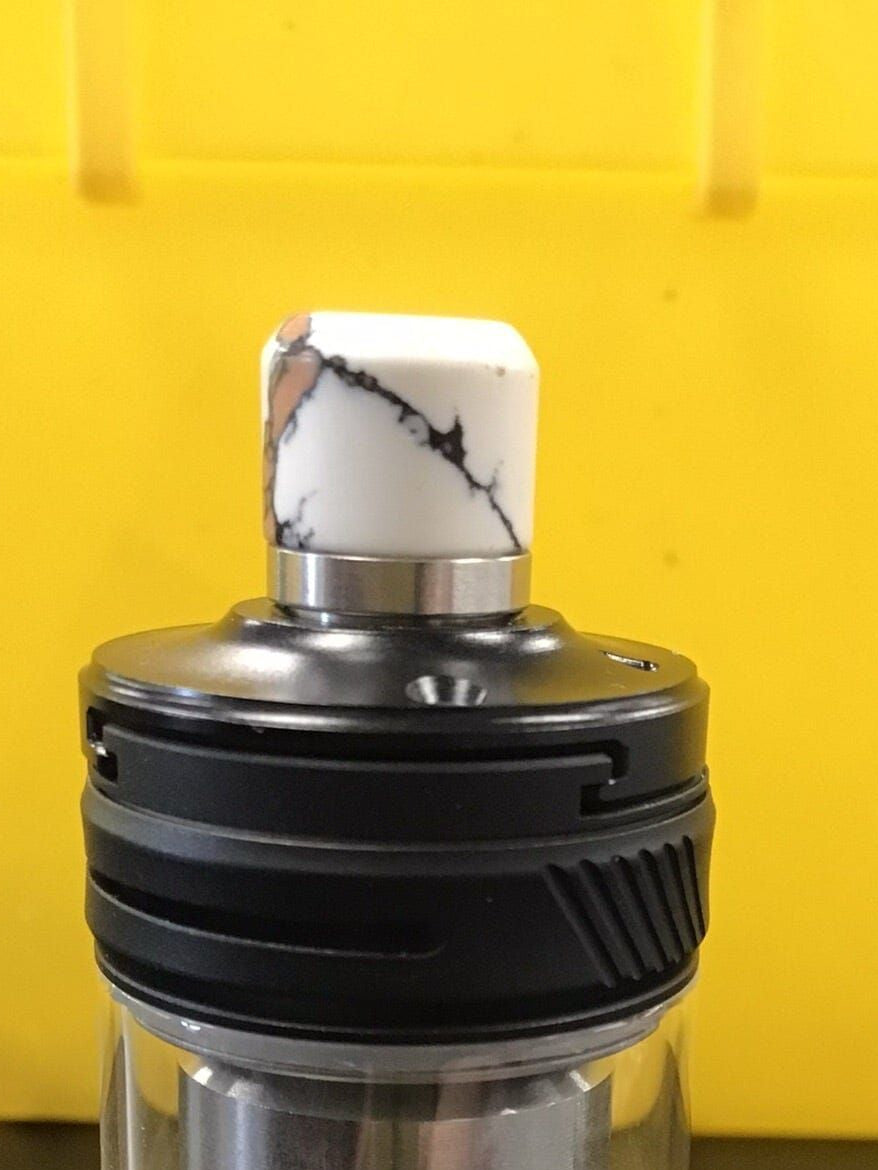 510 Short Marbled White Resin Drip Tip CB2h Vape Accessories 510 Replacement Tips