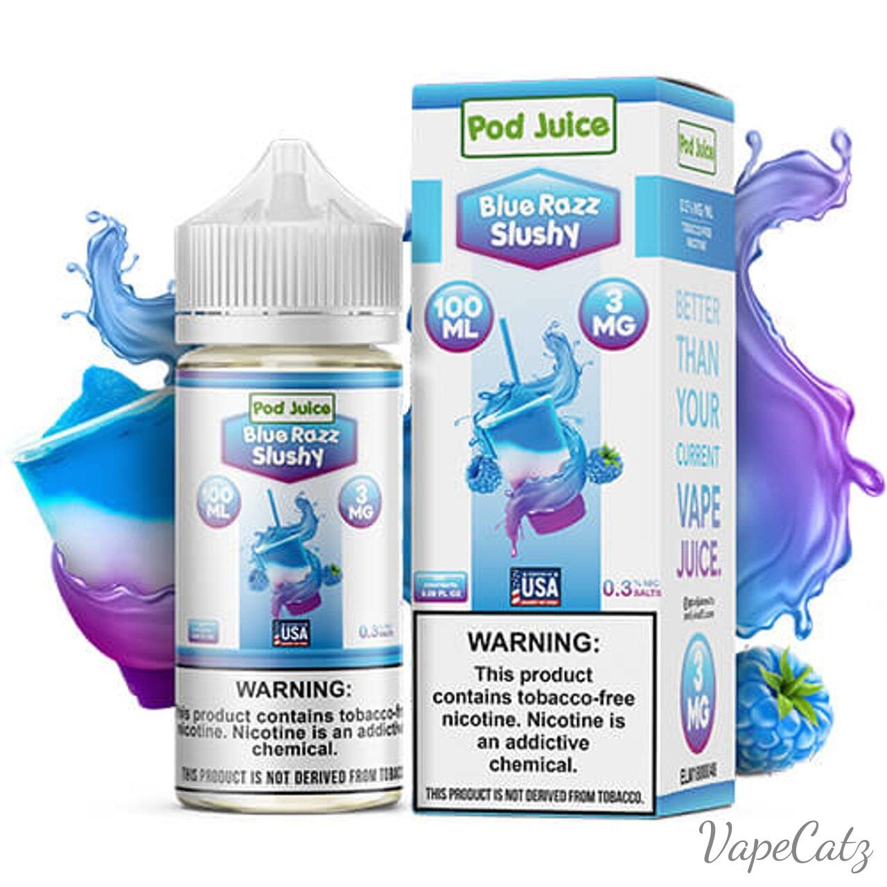 Blue Razz Slushy E-liquid Pod Juice