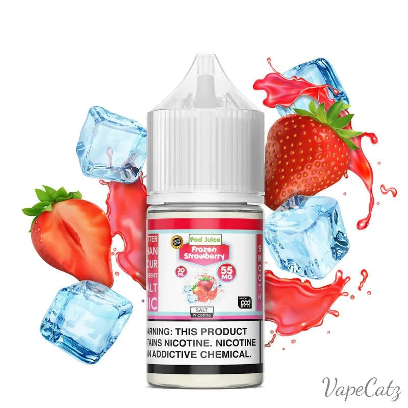 Pod Juice Salt 30ml High Content Salt E-Liquid High Content Salt E-Liquid Frozen Strawberry Freeze 20mg