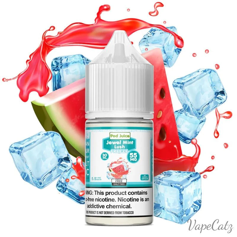 Pod Juice Salt 30ml High Content Salt E-Liquid High Content Salt E-Liquid Jewel Mint Lush Freeze 10mg