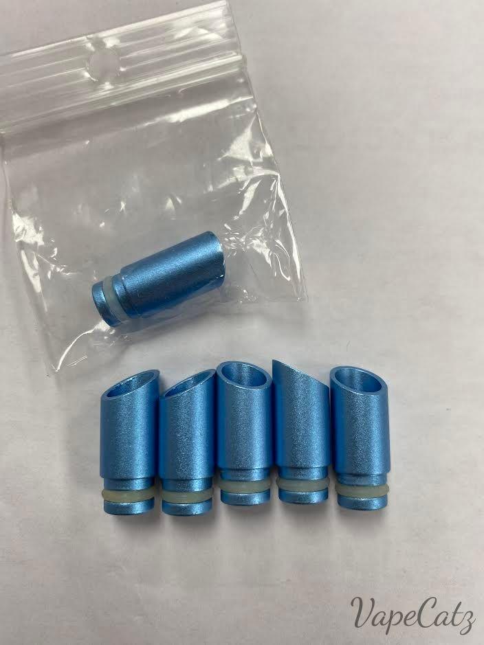 510 Slanted Muffler Aluminum Metal Tip C4 Vape Accessories 510 Replacement Tips Sky Blue 