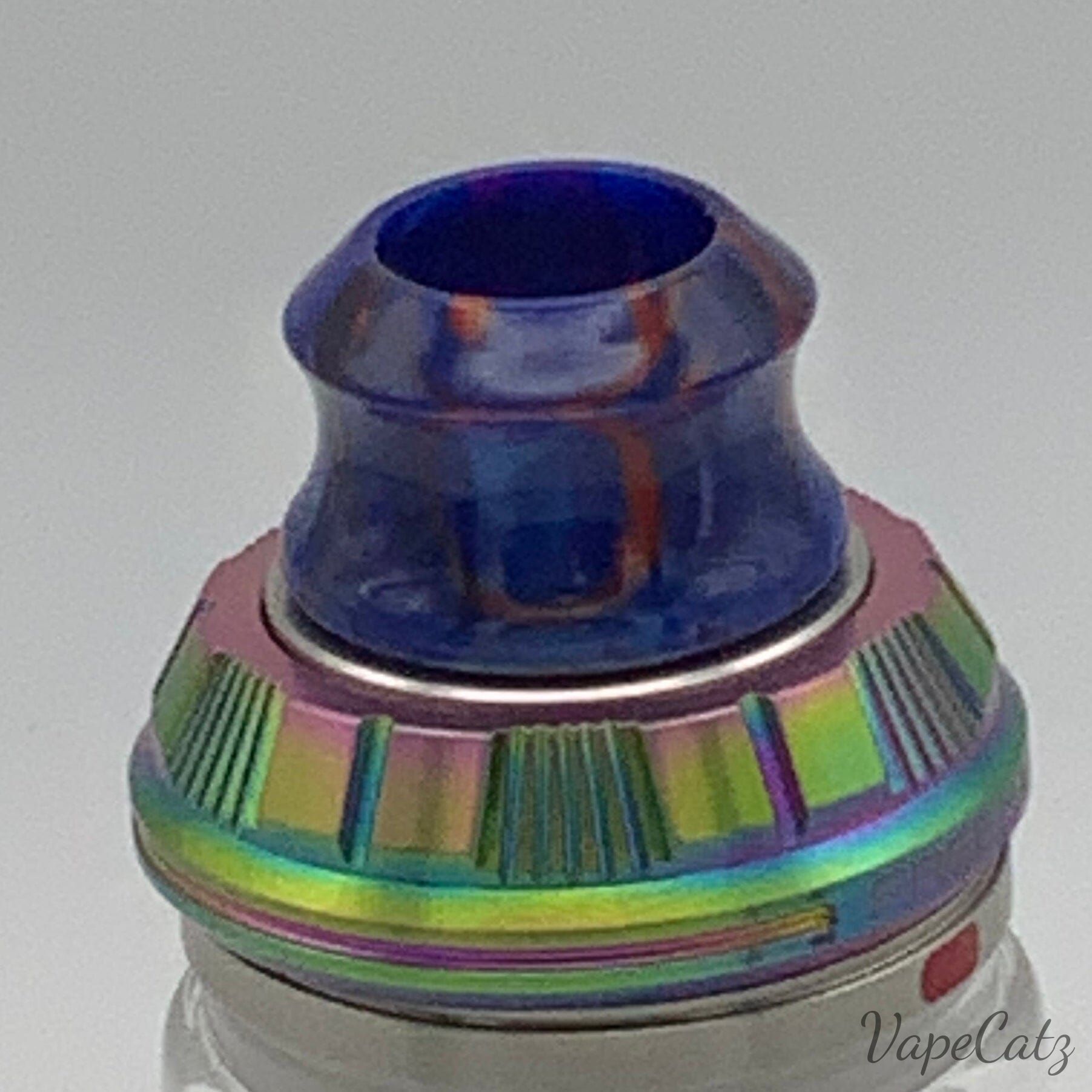 810 Concave Drip Tip, Super Comfy! YB4 Vape Accessories 810 Drip Tip Blue with Red and White Swirls 