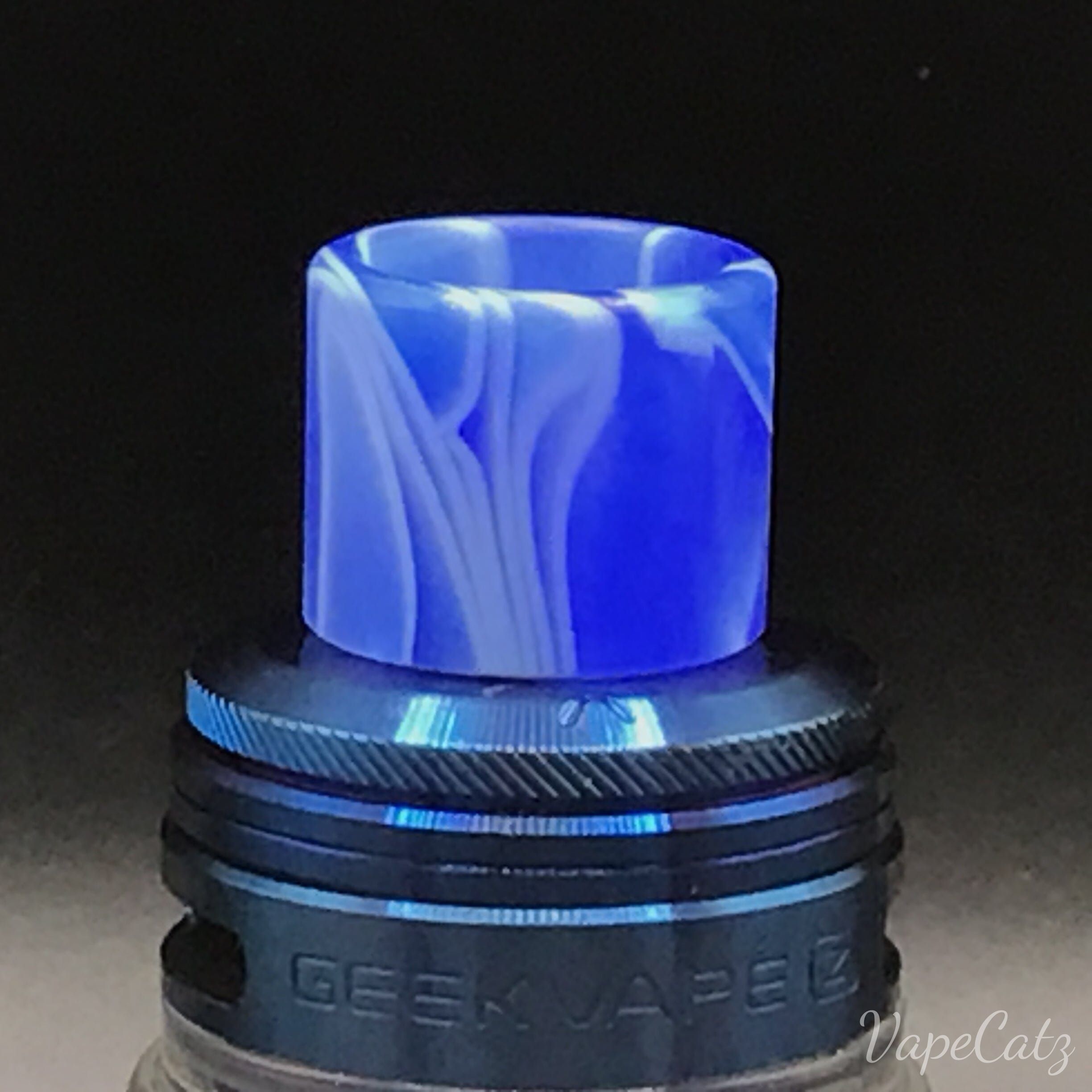 810 Drip Tip - Plain old Acrylic Tip for Your Big Tank T6 Vape Accessories 810 Drip Tip Blue with White Swirl 