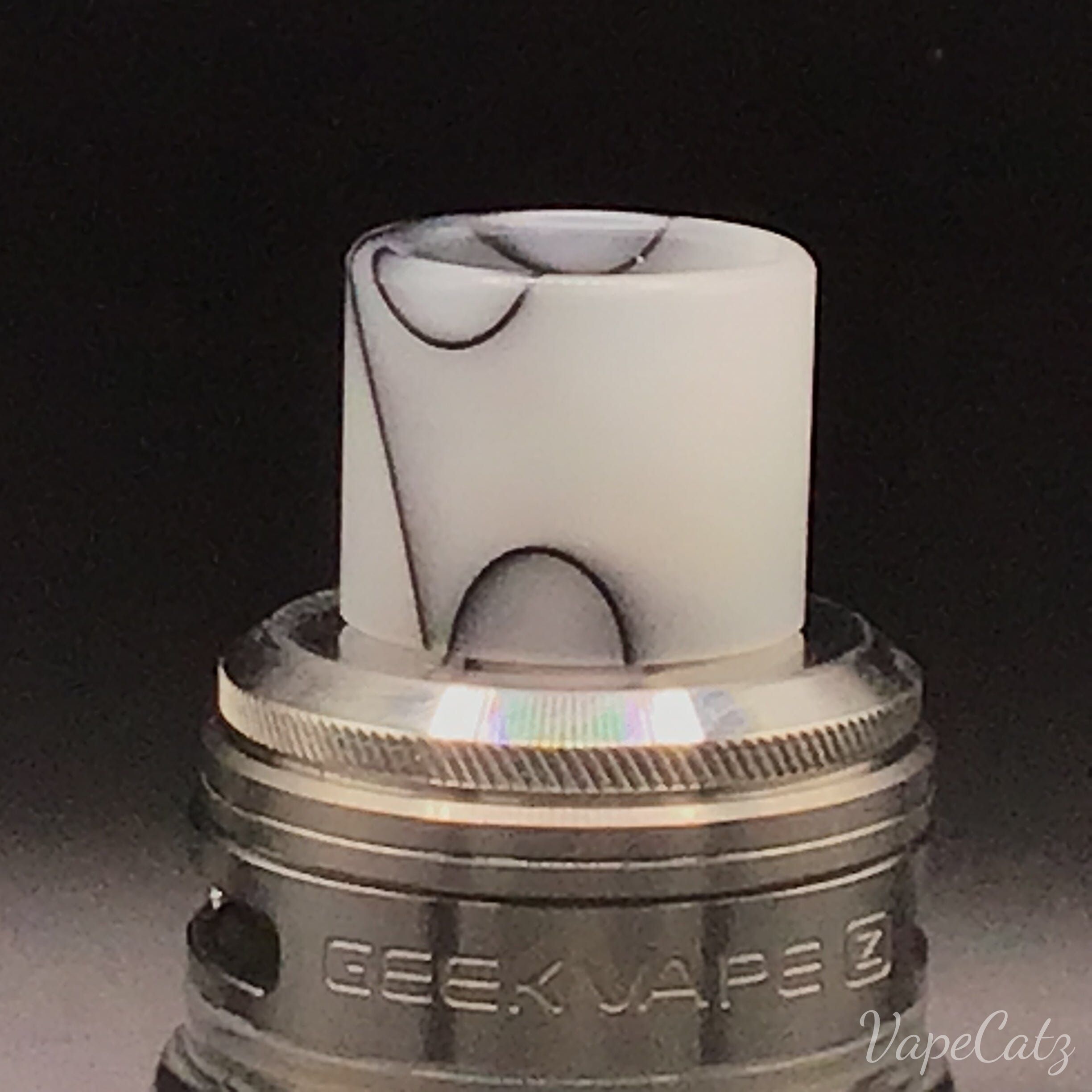 810 Drip Tip - Plain old Acrylic Tip for Your Big Tank T6 Vape Accessories 810 Drip Tip White with Black Swirl 
