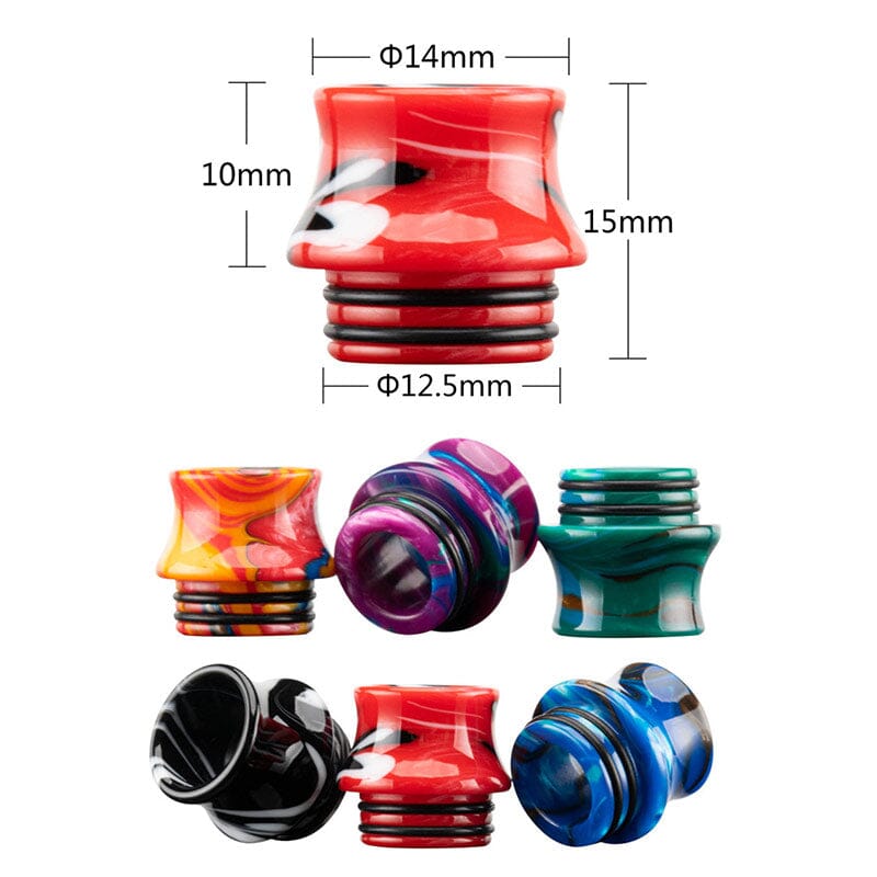 810 Drip Tip - Short Curvy and Smooth Resin V15 Vape Accessories 810 Drip Tip 