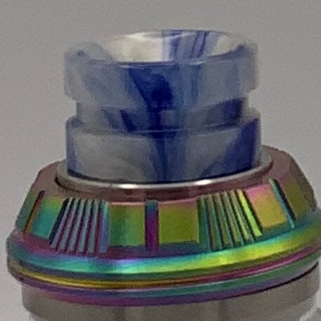 810 Drip Tip - Wide Bore with barrel rings V23 Vape Accessories 810 Drip Tip Blue / White Mix 