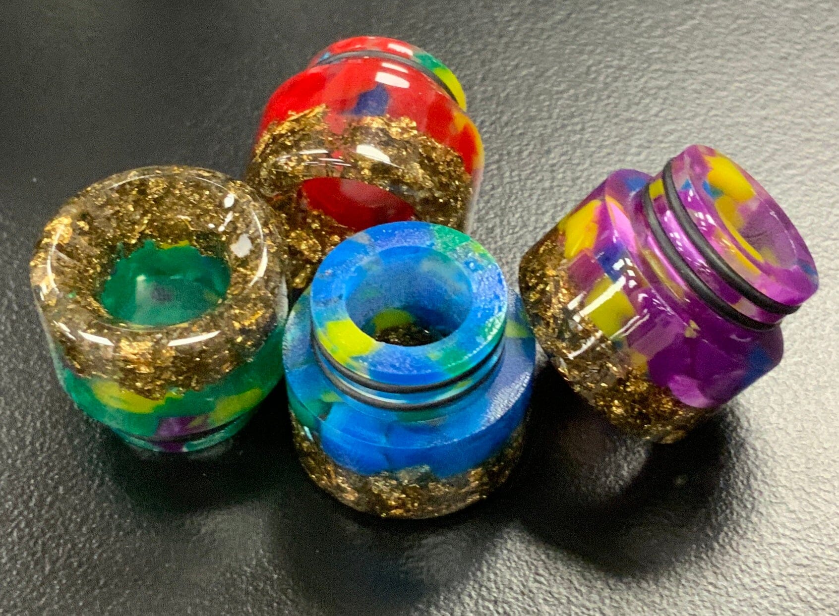 810 Drip Tip with gold flaked rim.... Fancy... V19 Vape Accessories 810 Drip Tip 