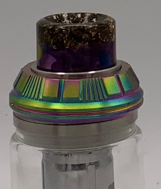 810 Drip Tip with gold flaked rim.... Fancy... V19 Vape Accessories 810 Drip Tip Purple 