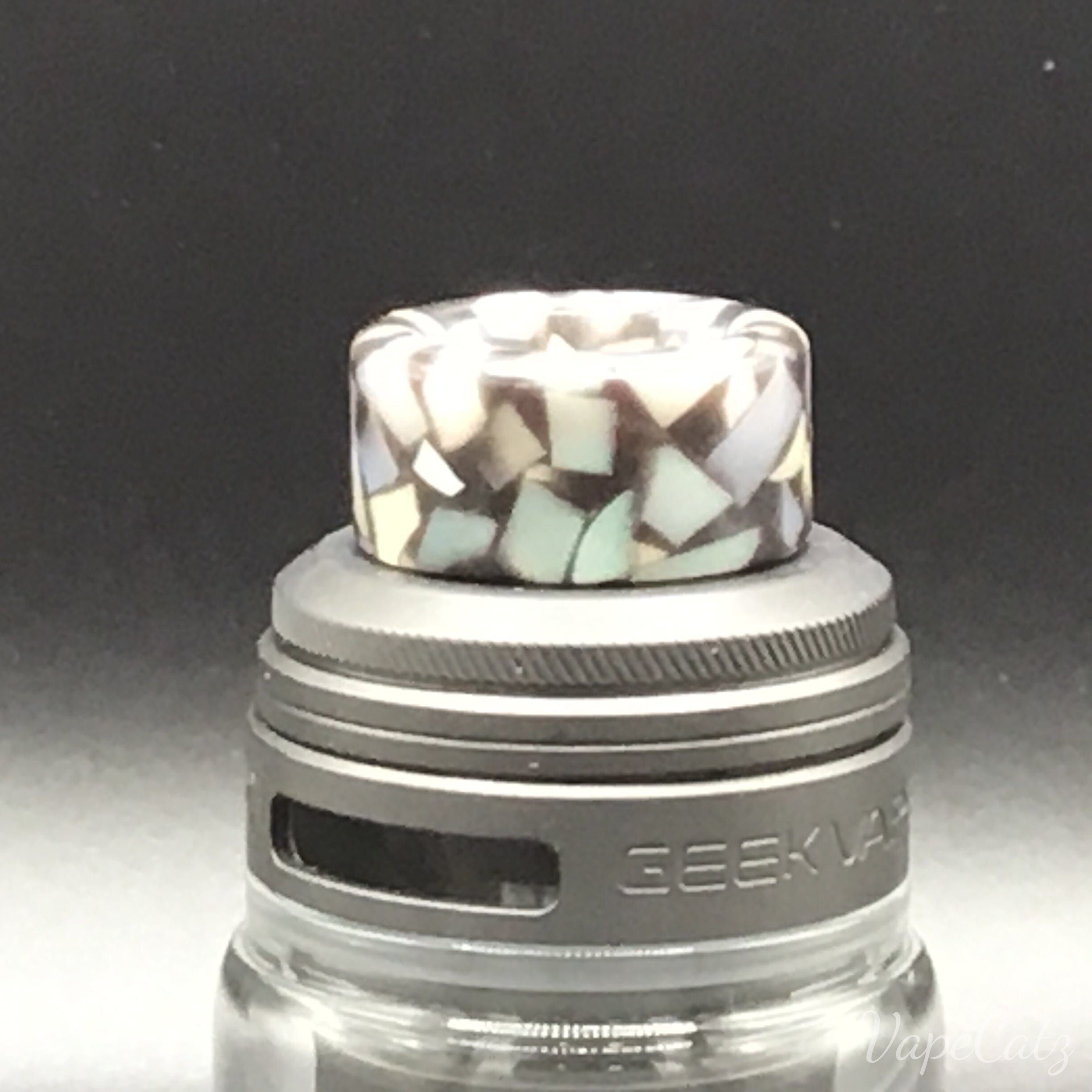 810 Resin Bubble Drip Tip for Sub Ohm Tank T1 Vape Accessories 810 Drip Tip Black with Pastel Chips 