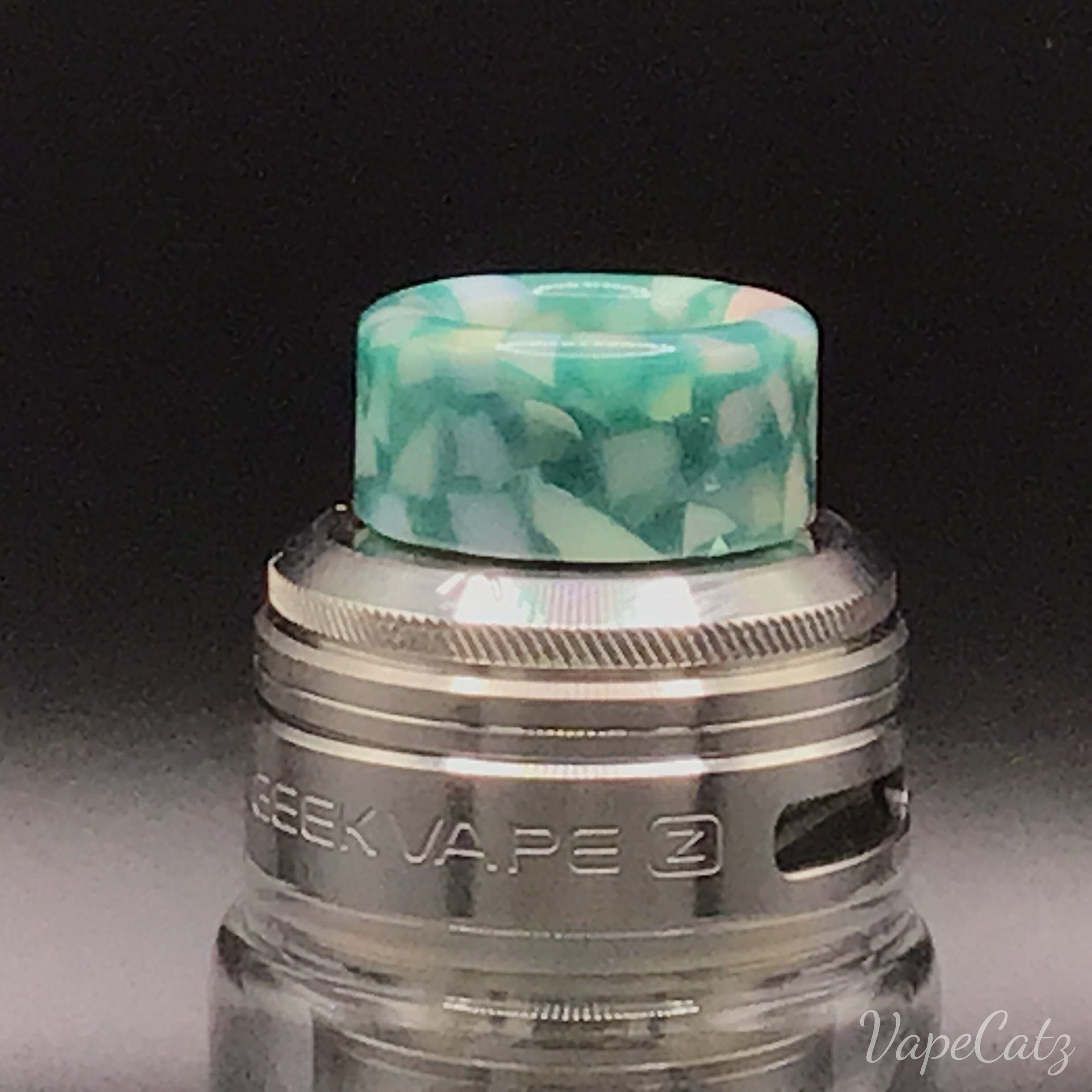 810 Resin Bubble Drip Tip for Sub Ohm Tank T1 Vape Accessories 810 Drip Tip Leaf Green with Pastel Chips 