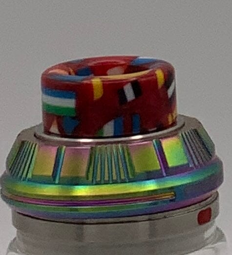 810 Resin Drip Tip - Geometric Fanatics Only! So many options! V21 Vape Accessories 810 Drip Tip Short & Stubby Red Mix 