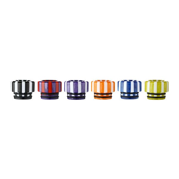 810 Resin Short & Stripey... like a candy cane... but better V25 Vape Accessories 810 Drip Tip 