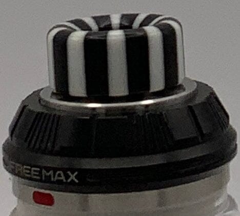810 Resin Short & Stripey... like a candy cane... but better V25 Vape Accessories 810 Drip Tip Zebra ish 