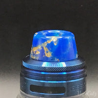 810 Short Resin Drip Tip C6 Vape Accessories 810 Drip Tip Blue with Gold veins 