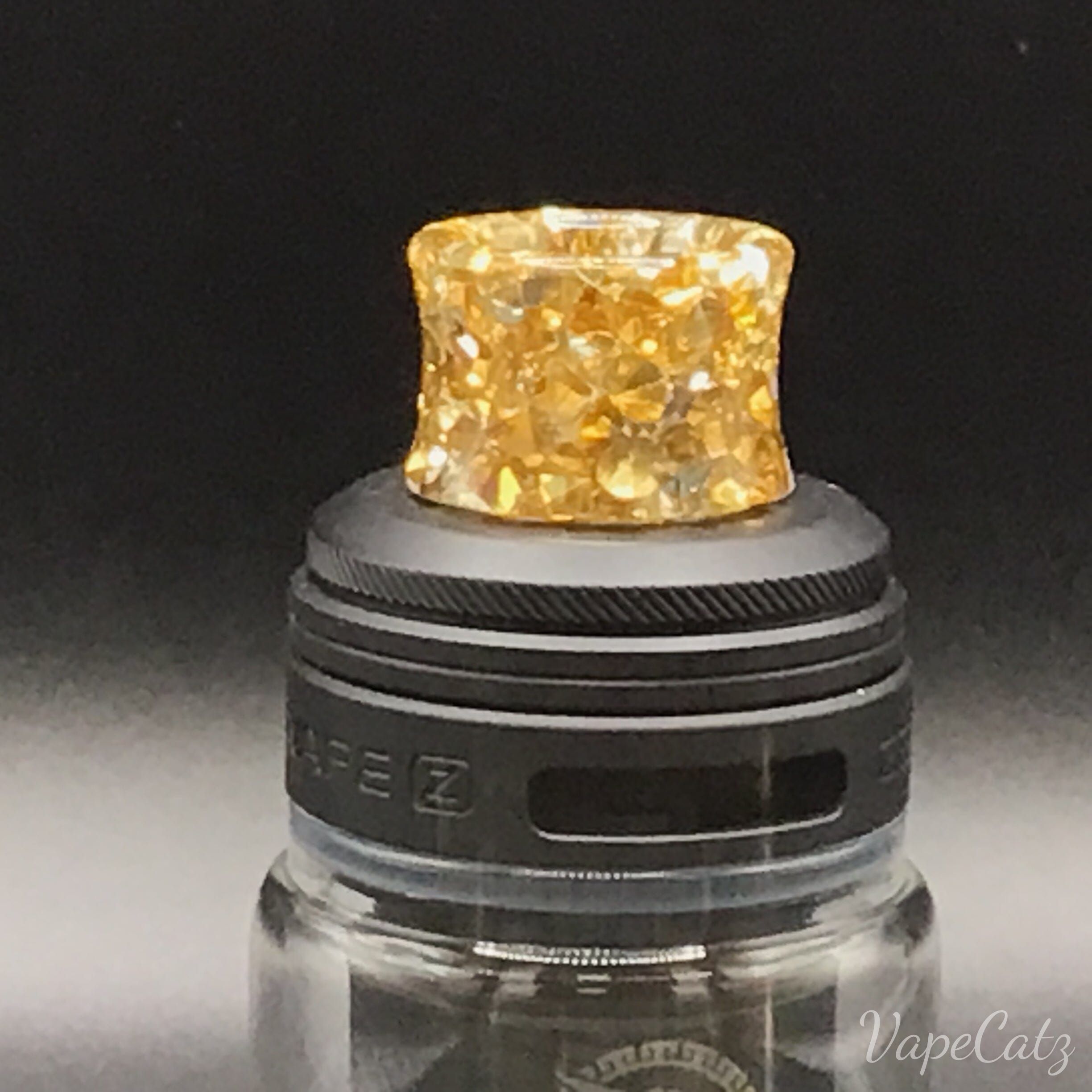 810 Standard Wide-Bore Drip Tip - and more colors! YB3 810 Drip Tip Bright Gold with Silver Flakes 
