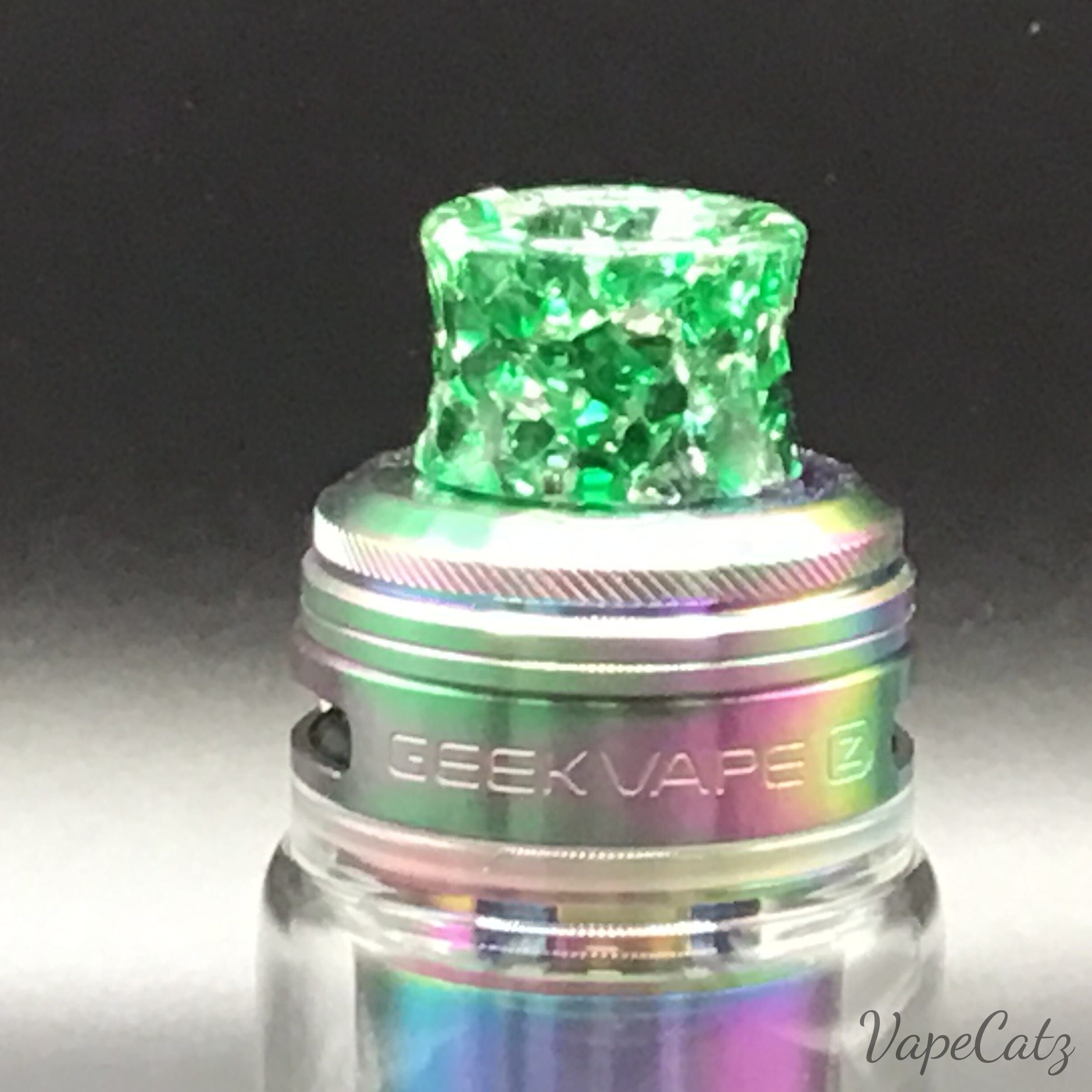 810 Standard Wide-Bore Drip Tip - and more colors! YB3 810 Drip Tip Emerald Green with Silver Flakes 