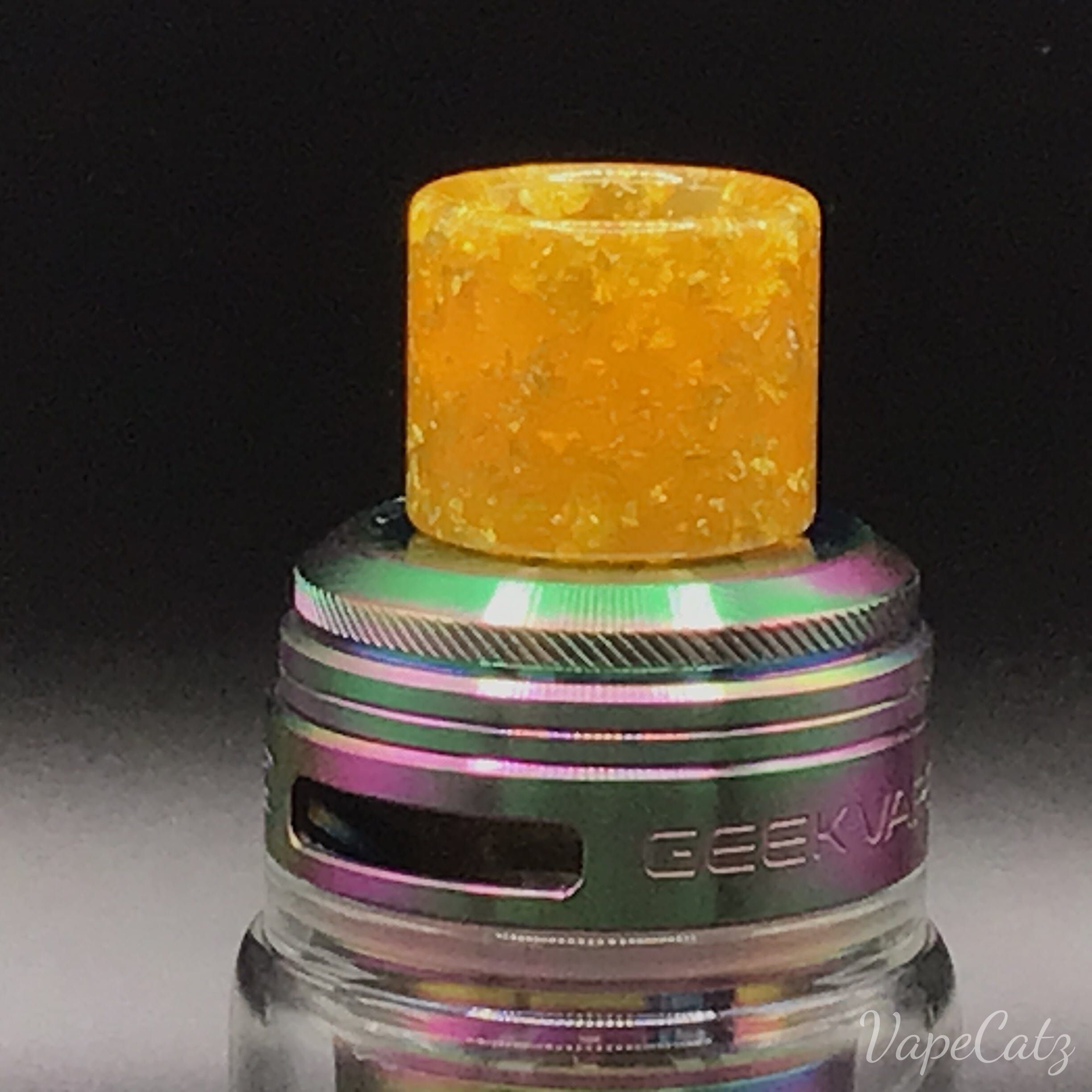 810 Standard Wide-Bore Drip Tip - and more colors! YB3 810 Drip Tip Gold with Gold Flakes 
