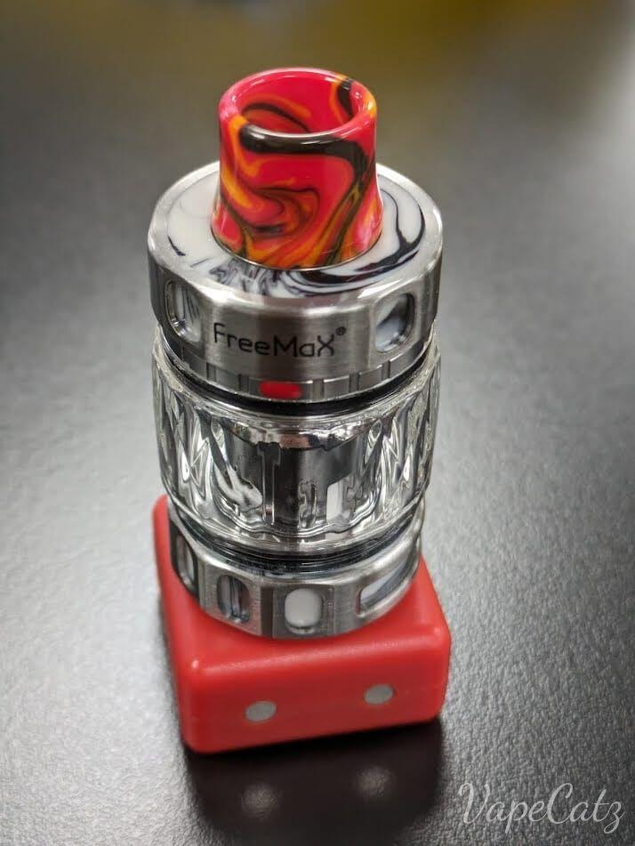 810 Tank Conical Slope Drip Tip CB8 Vape Accessories 810 Drip Tip Red with Orange and Black Swirls 