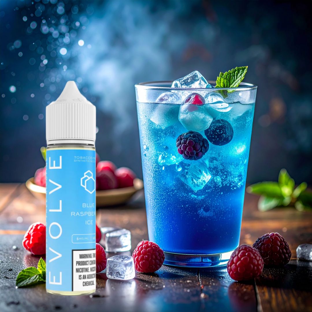 Blue Raspberry Ice E-Liquid Evolve 