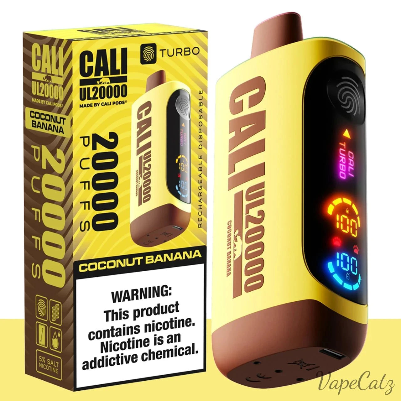 Cali UL20000 Turbo Disposable Wicked & Vivi's House Coconut Banana 