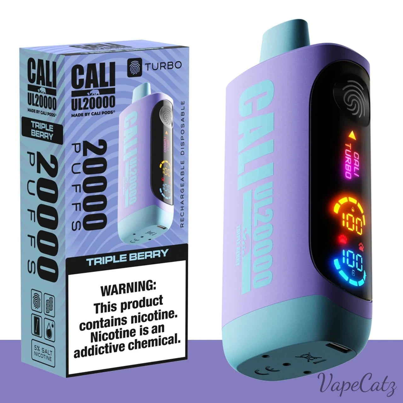 Cali UL20000 Turbo Disposable Wicked & Vivi's House Triple Berry 