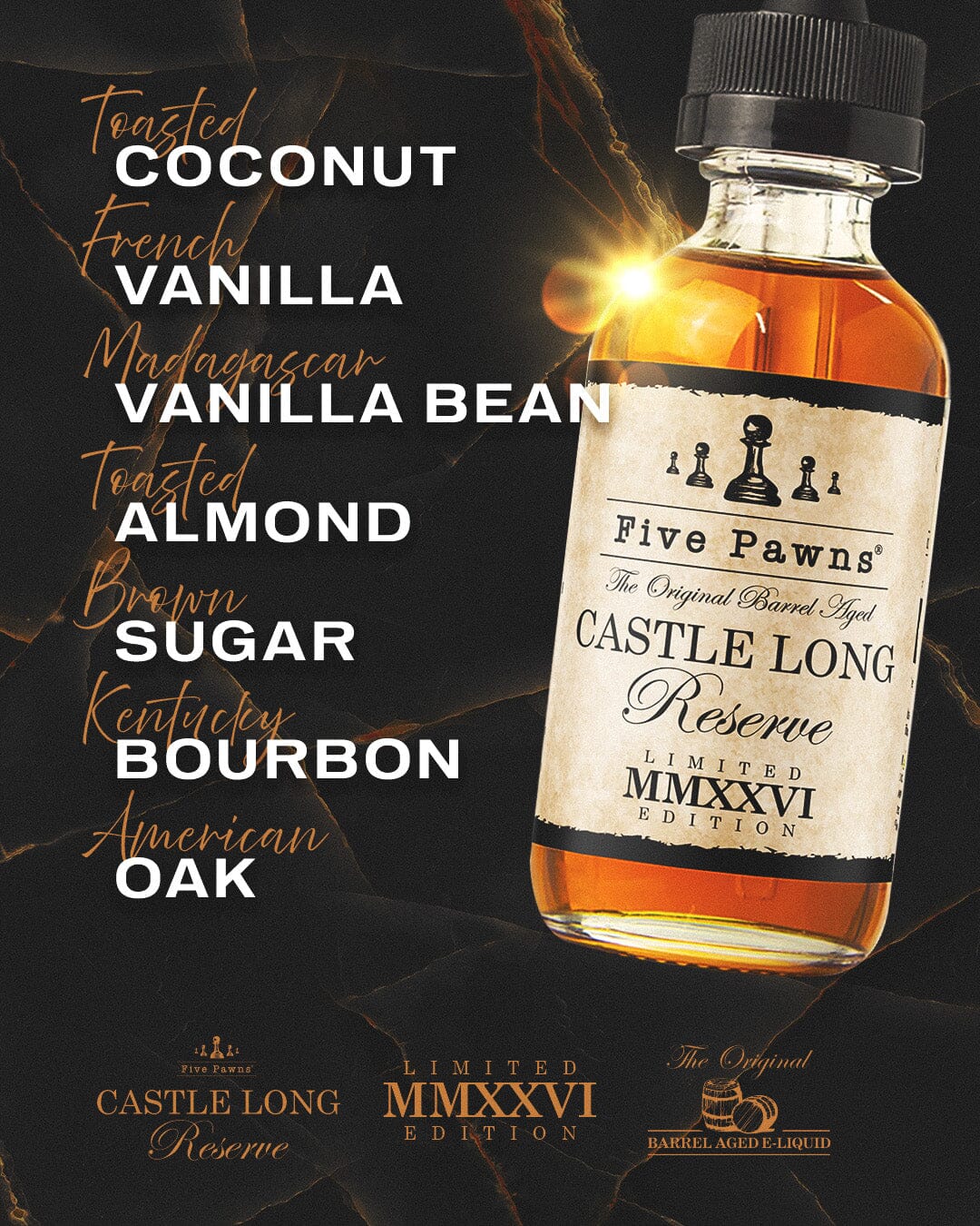 Castle Long Reserve - MMXXVI - 2026 E-liquid Five Pawns 