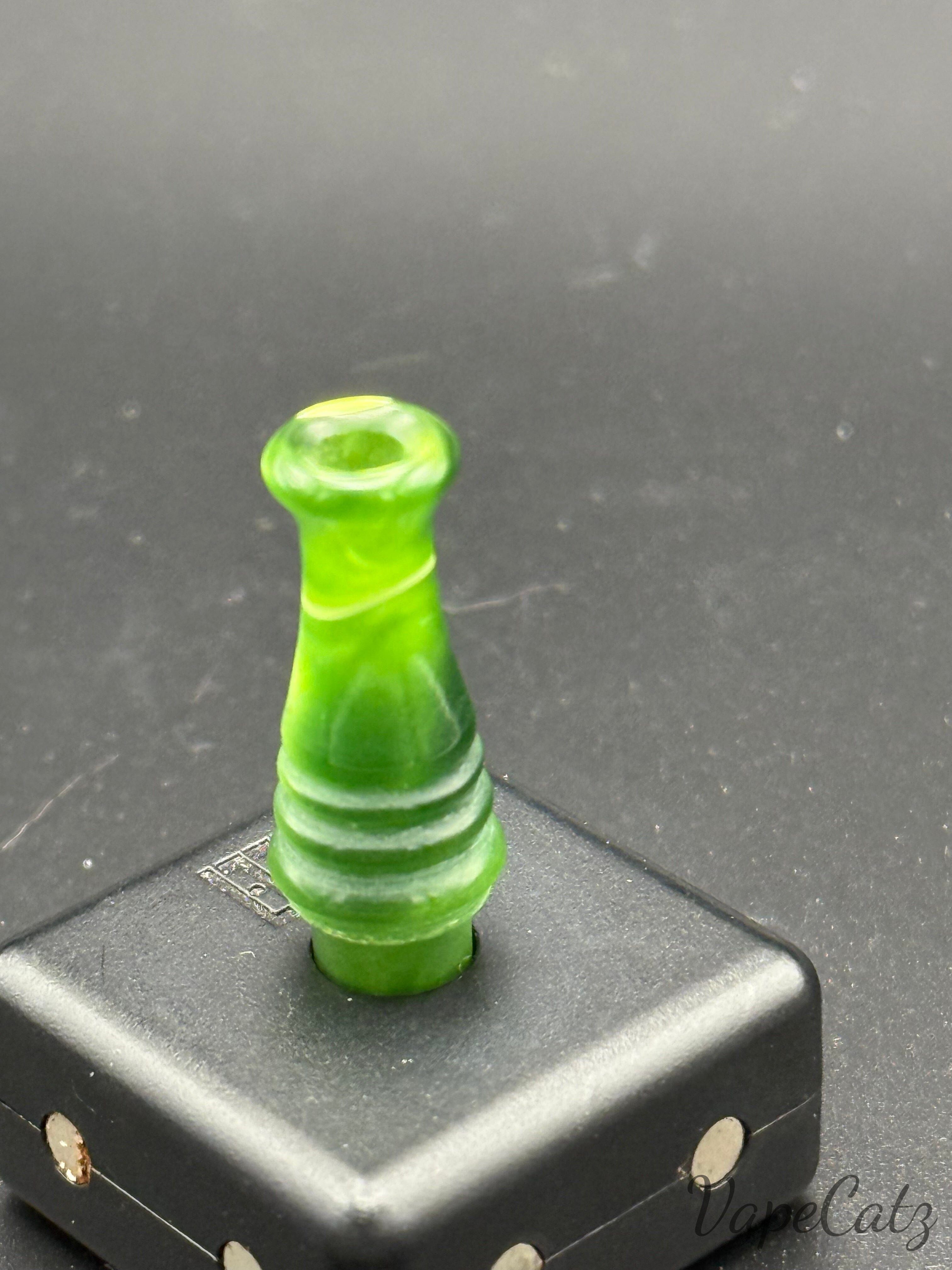 CE4 / CE5 Clearomizer Drip Tip Y9 Vape Accessories 510 Replacement Tips Bright Leaf Green swirl 