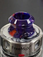 Concave Drip Tip, Super Comfy! YB4 Vape Accessories 810 Drip Tip Purple with Red and Blue Swirls 