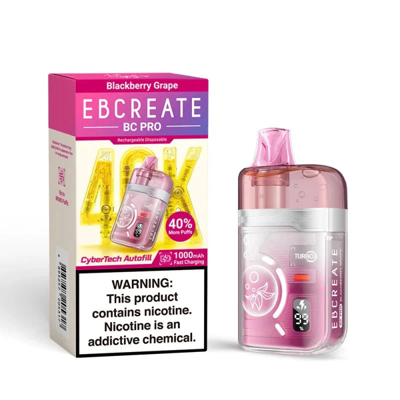 EBCREATE BC Pro 40K Disposable Wicked & Vivi's House Blackberry Grape 