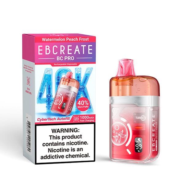 EBCREATE BC Pro 40K Disposable Wicked & Vivi's House Watermelon Peach Frost 