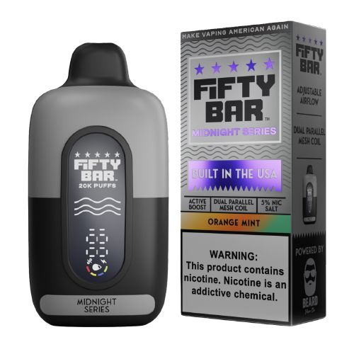Fifty Bar Midnight Series Disposable Wicked & Vivi's House Orange Mint 