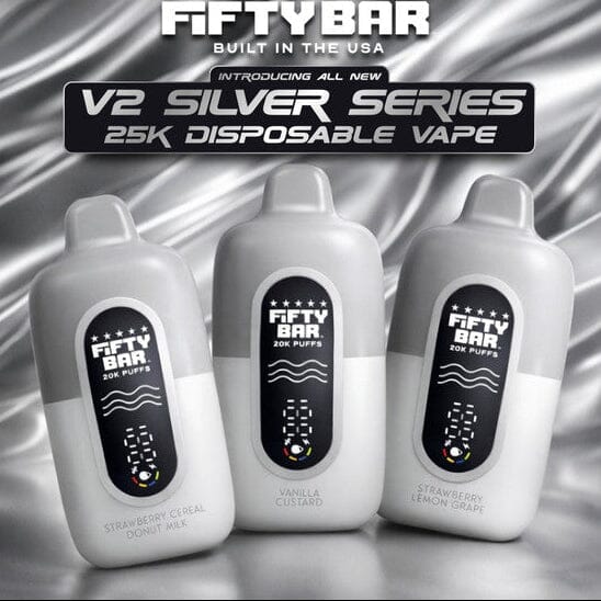 Fifty Bar Silver Series 20% Disposable Wicked & Vivi's House Blueberry Cereal Donut Milk 