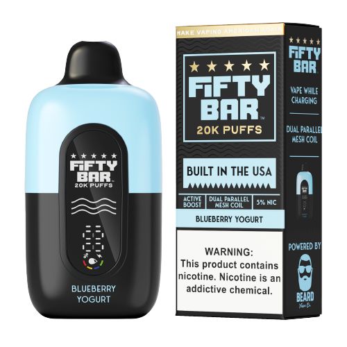 Fifty Bar USA Made Disposable Fifty Bar Blueberry Yogurt 