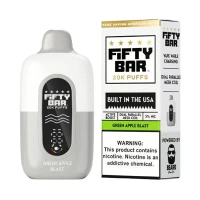 Fifty Bar USA Made Disposable Fifty Bar Green Apple Blast 