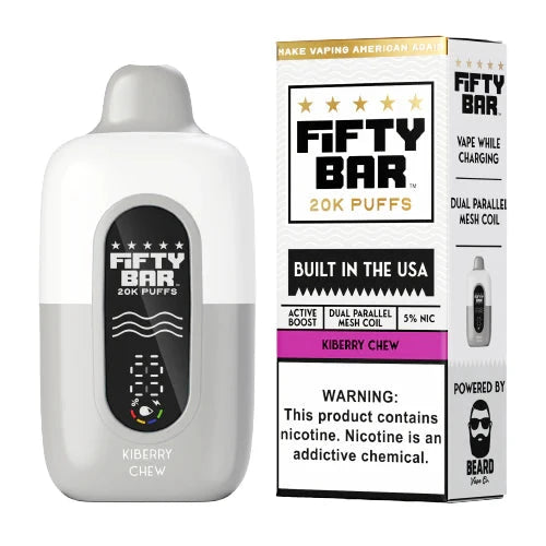 Fifty Bar USA Made Disposable Fifty Bar KiBerry Chew 