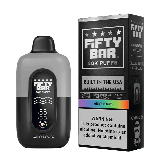 Fifty Bar USA Made Disposable Fifty Bar Milky Loops 