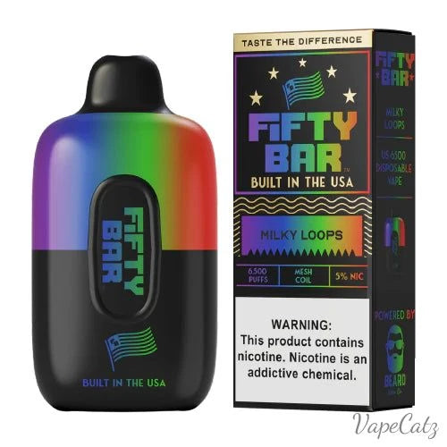 Fifty Bar USA Made Disposable Fifty Bar Milky Loops 