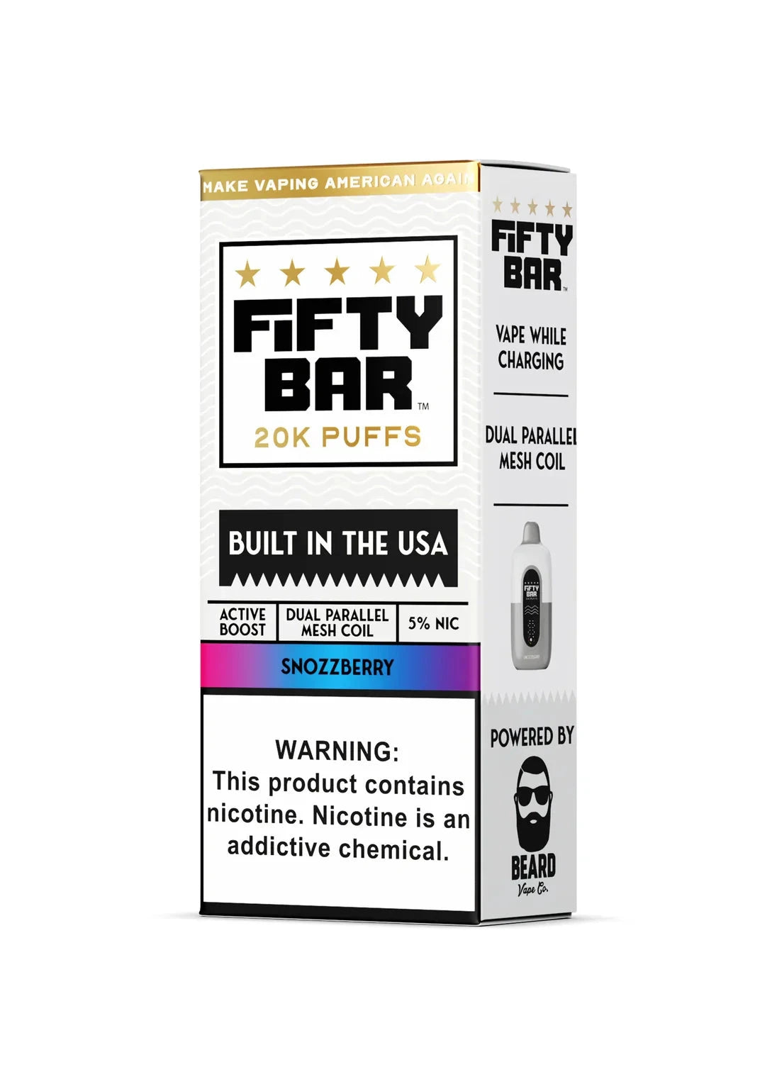 Fifty Bar USA Made Disposable Fifty Bar Snozzberry 