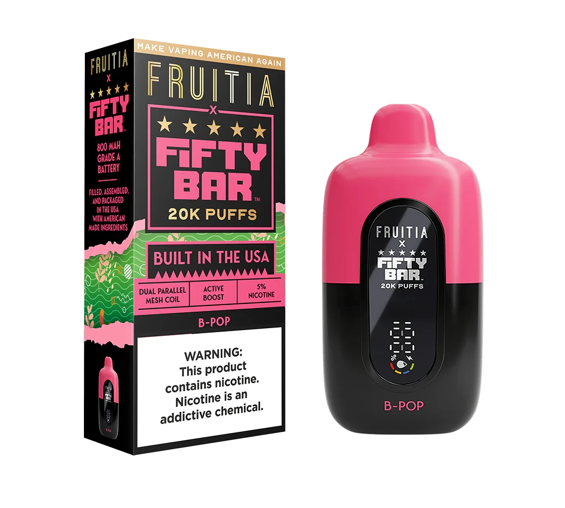 Fifty Bar USA Made Fruitia Collection Disposable Fifty Bar Berry Pop 