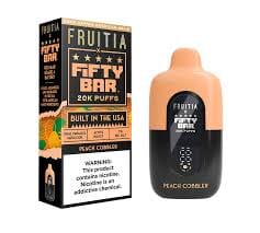 Fifty Bar USA Made Fruitia Collection Disposable Fifty Bar Peach Cobbler 