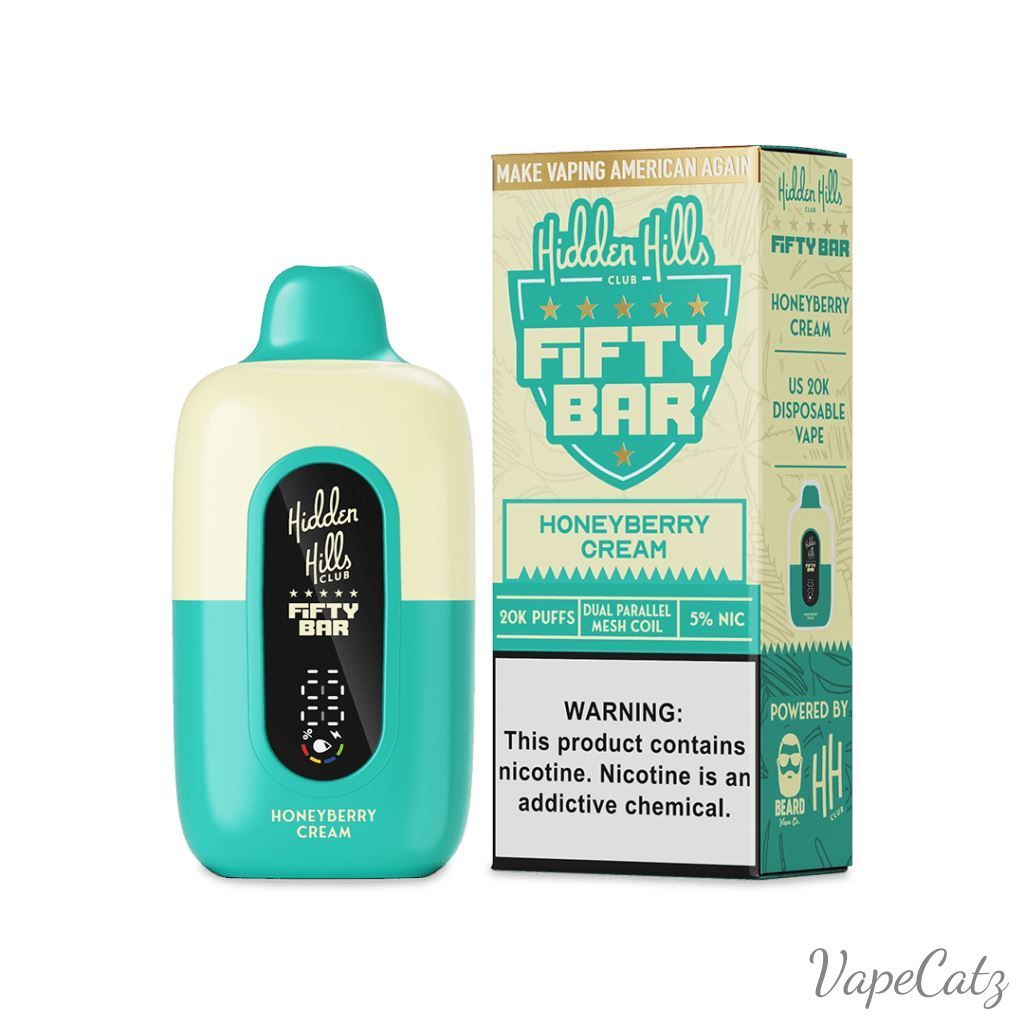 Fifty Bar USA Made Hidden Hills Collection Disposable Fifty Bar Honeyberry Cream 