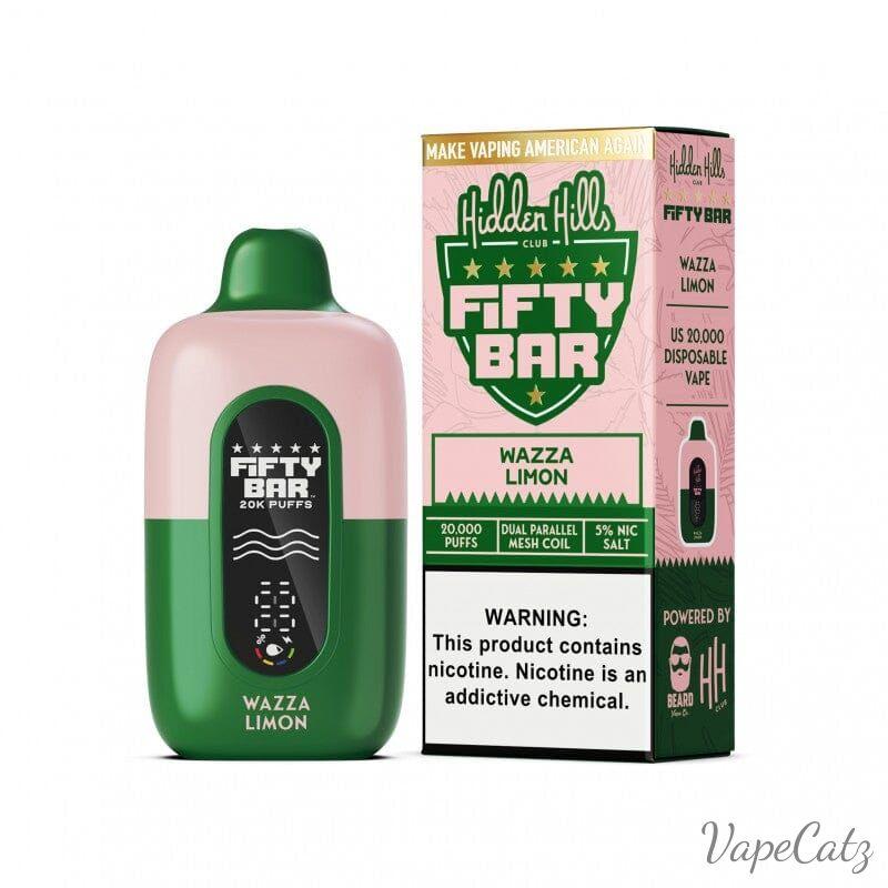 Fifty Bar USA Made Hidden Hills Collection Disposable Fifty Bar Wazza Limon 